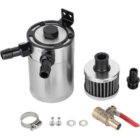 Catch Can Huile - Alliage Aluminium - Séparateur Huile PCV Pour Système Admission Moteur - Universel 9,5 mm Et 12,7 mm - 1 Pièce (1/5)