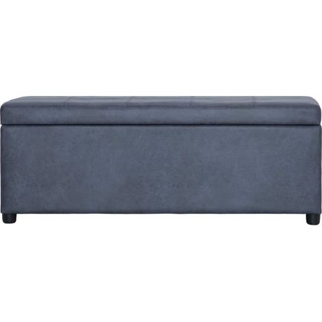 Maison Exclusive - Panca Vano Portaoggetti 116 cm Grigia in Similpelle Scamosciata