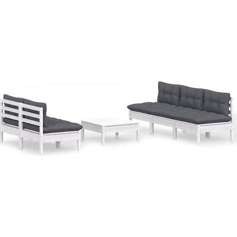 Maison Exclusive - 6-tlg. Garten-Lounge-Set mit Anthrazit Kissen (1/5)
