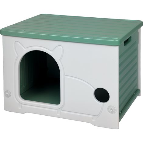 Skylos Dog Kennel Plastic Puppy Shelter Pet House Weatherproof Outdoor Indoor (1/5)
