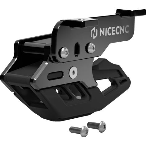Protector de cadena, aluminio ligero, protección duradera, negro. (1/2)