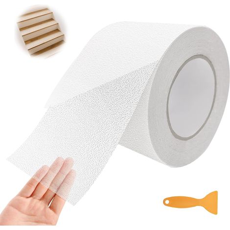 Ruban Antidérapant Transparent 10cmx10m Bande pour Marche Anti Antidérapante Escalier Rubans Adhésif Extérieur Intérieur Sécurité Autocollant Anti-dérapante Slip Tape (1/5)