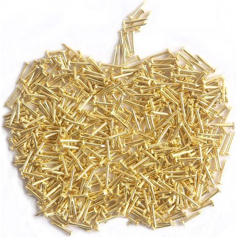 1.5X15mm Petits Clous,500pcs Mini Clous Bois en Fer pour Photo Clous pour Photo Suspendus Meubles de Travail du Bois DIY Clous Bricolage Images Décoratifs Clous Or (1/5)