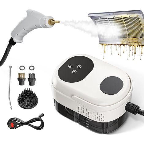 Steam Cleaner 2500W, Portable Steam Cleaner with 3 Brush Heads for Kitchen, Portable Steam Cleaner for Home Use for Cleaning Upholstery, Bathroom,blanc (1/5)