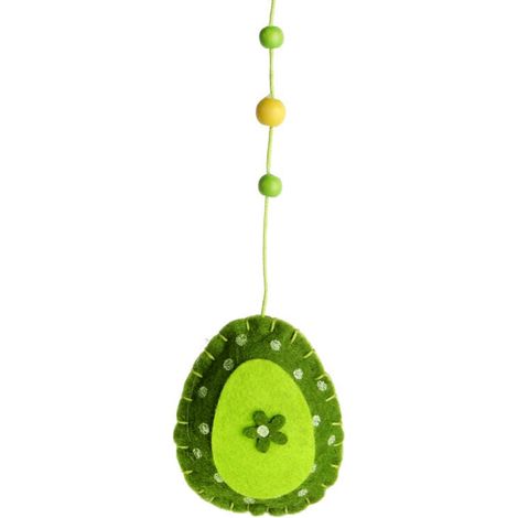 Filzeiergirlande, 6-teilig, 7 cm, grün (1/2)