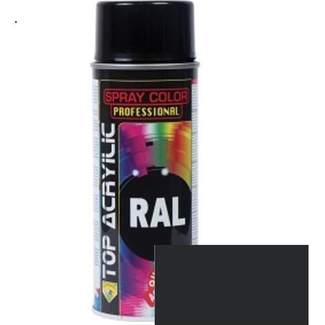 spray acrílico ral 9011. base acrílica. negro grafito. aerosol. 400 ml - top acrylic