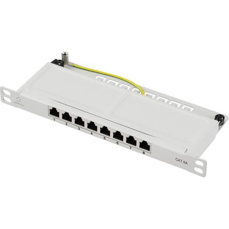 Renkforce RF-4996630 8 ports Panneau de brassage 254 mm (10") CAT 6a 0.5 UH gris équipé W062932 (1/5)