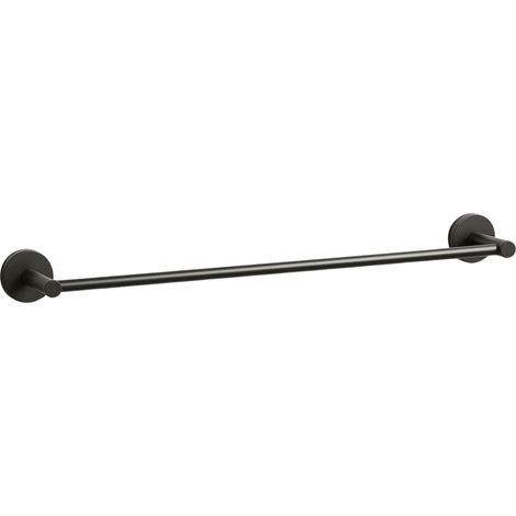 BALNEO - barre porte-serviettes en acier inox anthracite Gun Metal - porte-serviettes 60 cm QUBE inoxydable - barre de salle de bain (1/2)