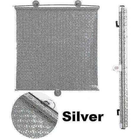 Store occultant universel à ventouses pour store vénitien - 40 cm x 60 cm - Argent (1/5)