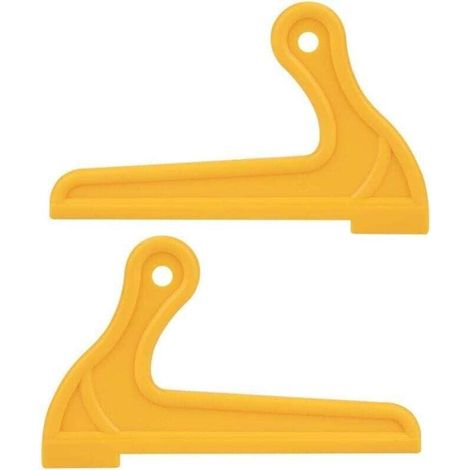 Bâtons poussoirs, bâtons poussoirs de sécurité, poignée confortable et stable, scie à table de toupie pratique de type V jaune pour dégauchisseuse (1/4)