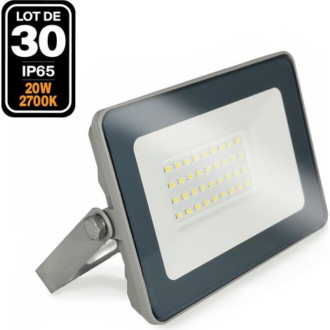 30 Focos LED ProLine de 20 W, blanco cálido 3000 K, alto brillo (1/5)