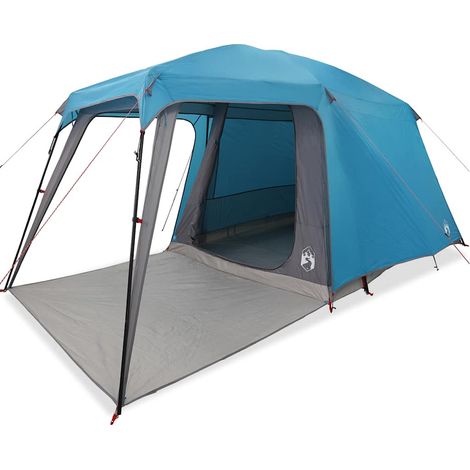 vidaXL Tienda de campaña iglú on porche 5 personas impermeable azul (1/2)