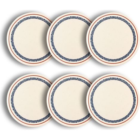 Lot de 6 assiettes à pizza en faience 32cm, AMATXI (1/3)