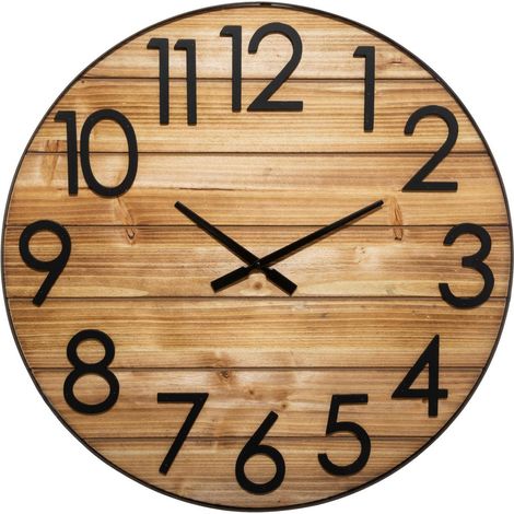 Wanduhr aus Holz ABBY, Tannenholz, Ø 70 cm