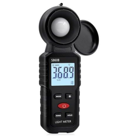 Digital Luxmètre Numérique, Mesure des Lumières avec 0.1-200,000 Lux, Posemètre Numérique Portable Ambiante Portée Jusqu'à 200,000 Lux pour Lumière LED, Plantes