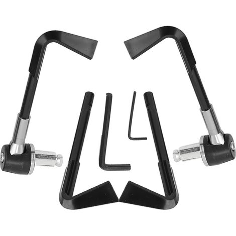 Guidon Moto CNC Protège-main Levier de Frein Protecteur Poignée Argent (1/5)