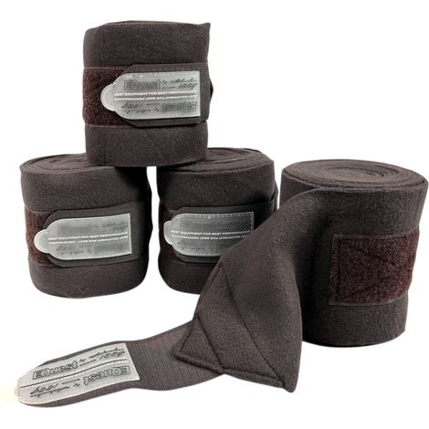 EQuest Fleece Bandage Act-Line für Pferde, 4er Set - Mocha