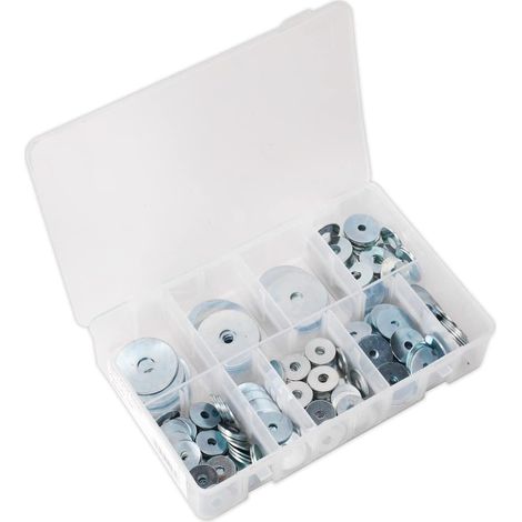 Ab059rw réparation Rondelle Assortiment 240pièce M5-m10 métrique Zinc plaqué