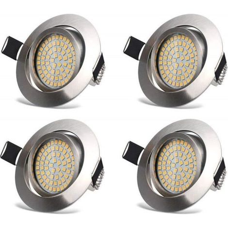 Spots LED Encastrables Orientables 3.5W Blanc Chaud 75-80MM (Lot de 4) (1/4)