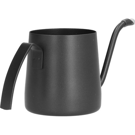 Cafetière en acier inoxydable à bec long et étroit, col de cygne, non revêtue, pour la maison, noire, 250 ml (1/5)
