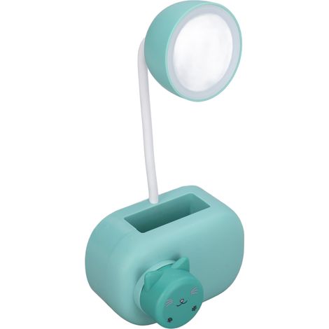 Taille-crayons en forme de chaton bleu, lampe de lecture LED E39 avec protection des yeux et veilleuse intégrée, protection des yeux. (1/5)