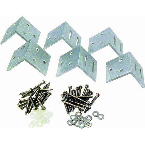 MALÖ-Serie Befestigungs-Set Paket mit 6 Winkeln, SILBER
