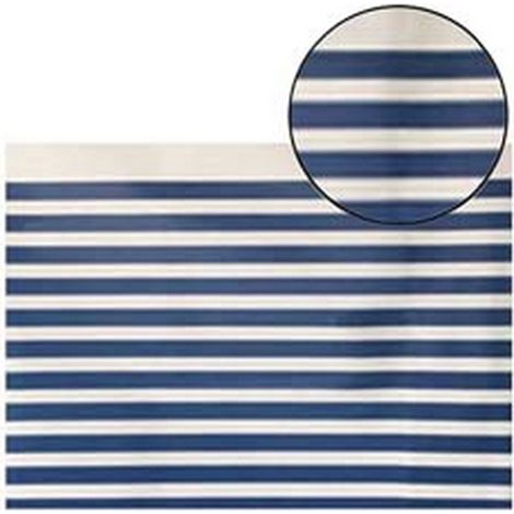 1PZ TENDA DOCCIA PEVA BIANCA/BLU "STRISCIA" - cm 240x200