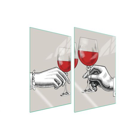 PIASTRA PROTETTIVA IN VETRO PER CUCINA 2x35x52 VINO (1/5)