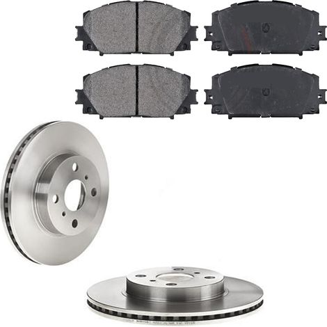 KIT FRENI ANTERIORI compatibile con TOYOTA YARIS (P9) - DISCHI + PASTIGLIE OEM: P 83 086 , P 83 141 , P 83 085 / 17748 , 17749 , 17922 /SOSTITUZIONE DIRETTA/BASSA POLVERE/SILENZIOSO (1/5)