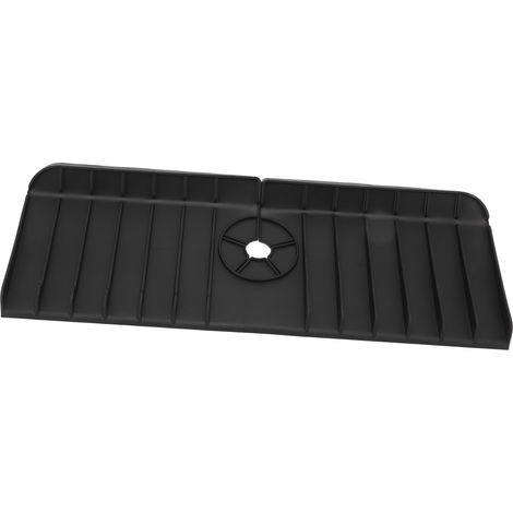 Schwarze Silikon-Ablaufmatte für Wasserhahn, Spritzschutz der 2. Generation (1/5)