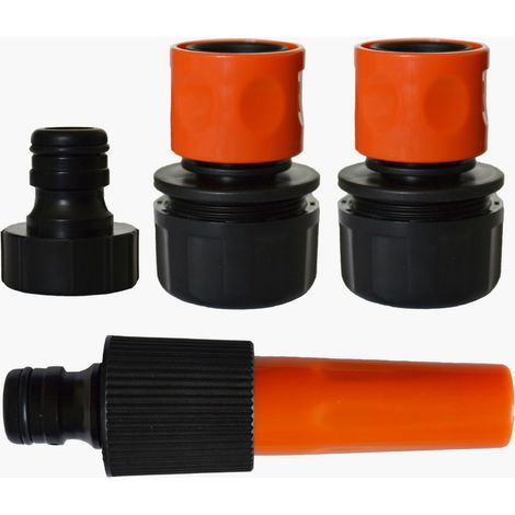 Schlauchset mit Anschlüssen von 25 mm und Wasserhahnadapter 26x34
