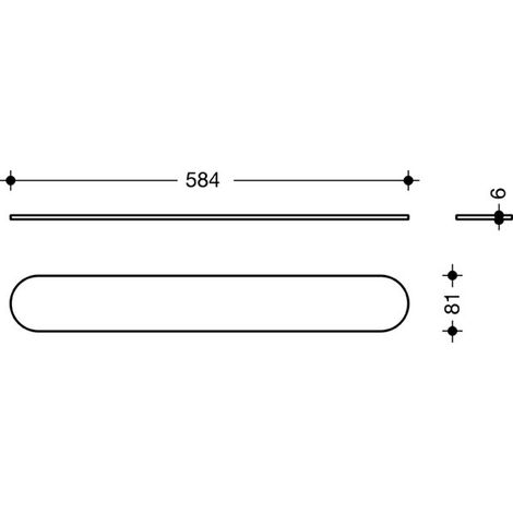HEWI 58848 Plaque en verre Sys 800 (1/3)