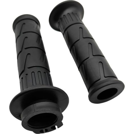 Poignées anti-fatigue absorbant les chocs : coque en caoutchouc pour les trajets quotidiens, contrôle et ajustement rapide en caoutchouc poignées de moto (1/4)
