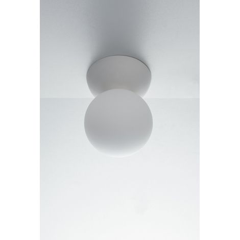 Fan Europe LuceAmbienteDesign - Plaster Globe Plafonnier Semi Plafonnier Blanc, G9