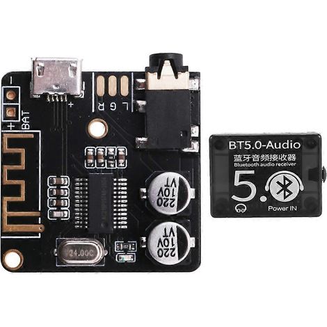 Module audio BT5.0 + boîtier, carte décodeur audio Bluetooth MP3, carte amplificateur audio pour haut-parleur de voiture, récepteur audio DIY (1/5)