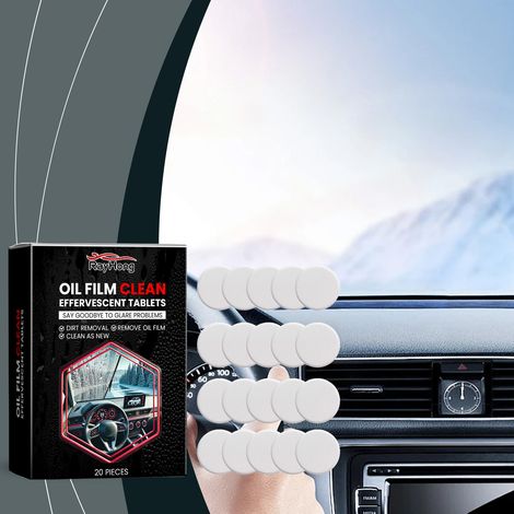 Glass oil film cleaning sheets, front and interior windshield oil film removal, stain removal, and brightening cleaning sheets - 20 pieces -- BIEMMEDUE