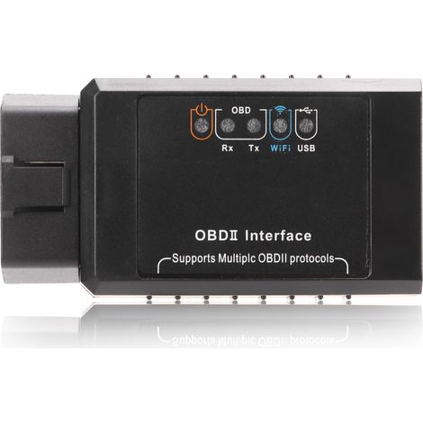 Outil de diagnostic automobile USB WIFI 16 broches avec interface OBD2, version 1.5, compatible avec les systèmes Windows XP/7/8 et Android. (1/5)