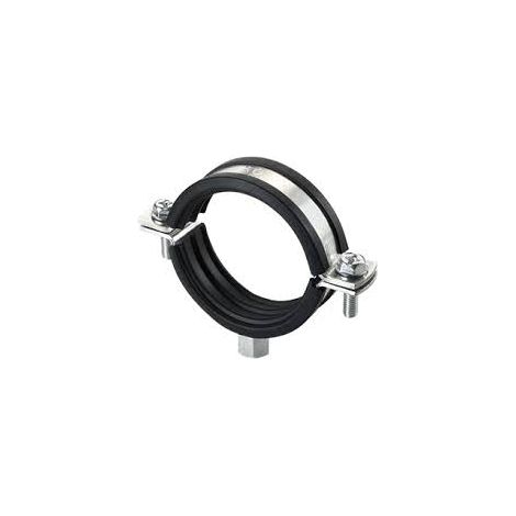 Collier de fixation tuyau ULTIMA SL ISO 40 mm, doublure caoutchouc, tige filetée soudée