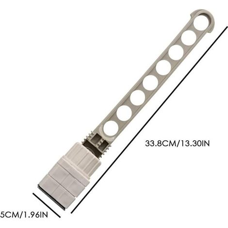 Support de Voyage Portable à Suspendre au Mur, Sechoir Linge Accroche Murale Vêtement Etendoir, Porte Manteau Rail Séchage Sèche-Linge Convient aux Portes et fenêtres d'une épaisseur de 0,15 à 8,3 cm (1/3)