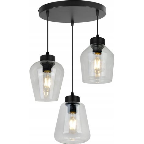 LÁMPARA COLGANTE MODERNA Y ELEGANTE CON PANTALLA DE CRISTAL