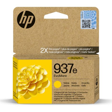 HP 937e Cartouche d’encre authentique Jaune EvoMore