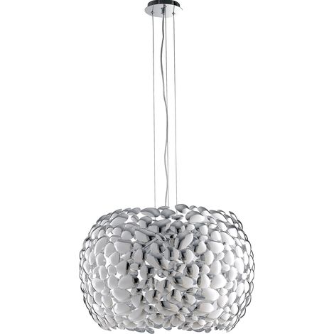 "Lampadario a sospensione DIONISO in metallo cromato"