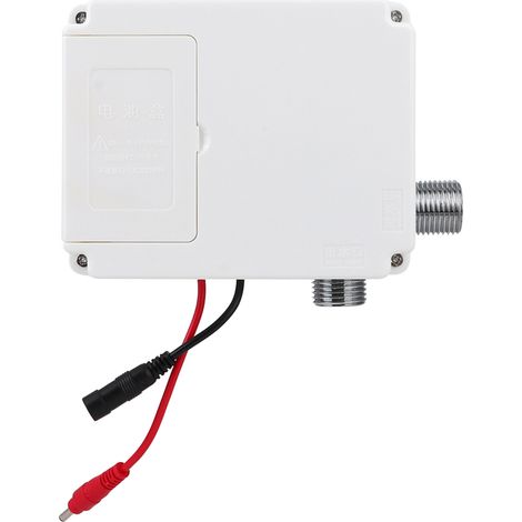 Robinet d'eau froide automatique à capteur infrarouge G1/2" avec boîtier de commande, modèle compact.