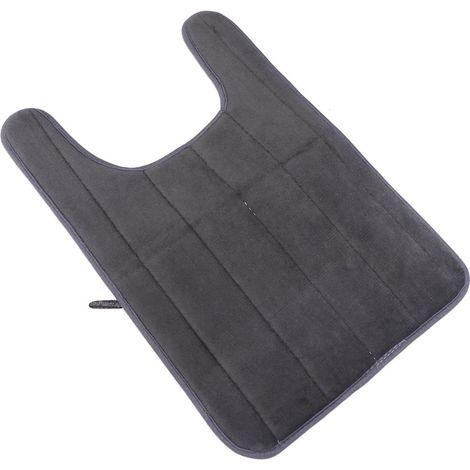 Tapis de Salle de Bain Forme U à Mémoire de Forme en Coton Antidérapant Confortable et Facile à Laver Chic et Pratique pour Décoration WC (1/5)