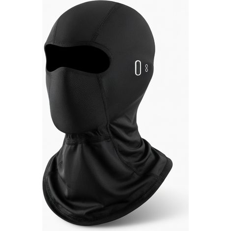 Cagoule anti-UV cyclisme noir long avec ouverture lunettes polyam (1/5)