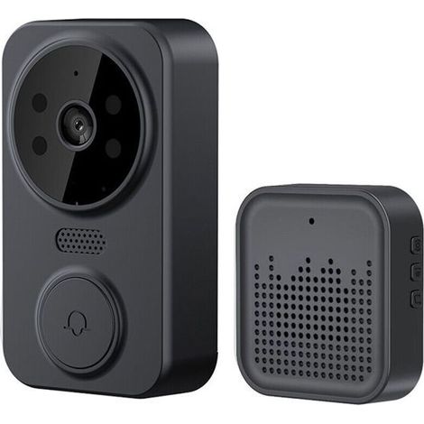 1 Sonnette vidéo WiFi, interphone sans fil, vision nocturne infrarouge, résolution 640x480, pour entrée maison