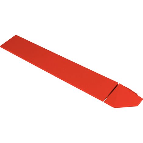 Angle pour dalle en plastique rouge épaisseur 12mm Angle clipsable pour usage intensif Angle 35,5x5,5 cm idéal pour extérieur