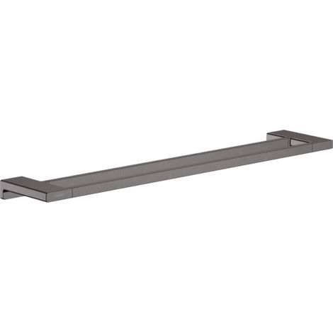 Porte-serviettes double rail 648 mm noir chromé brossé HANSGROHE AddStoris (1/3)