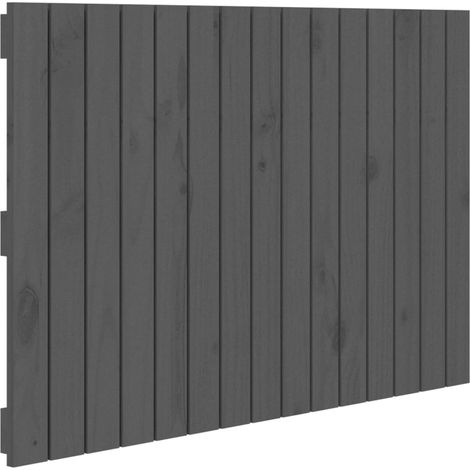 Testiera letto accessorio camera da letto pensile 95,5 x 3 x 60 cm legno massello grigio TDL0202619