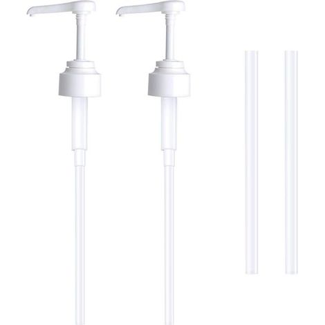 Set di 2 bottiglie vuote con dosatore da 5 litri (bianche), bottiglie vuote riutilizzabili con dosatore da 36 cm per contenitori (1/5)